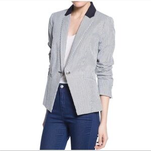 BMango Seersucker Blazer Blue Size 4